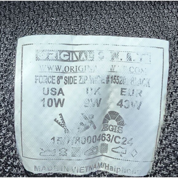 ORIGINAL S.W.A.T. MEN'S FORCE 8" TACTICAL MILITARY BOOTS sz 10 US BLACK 155001 - Picture 6 of 11